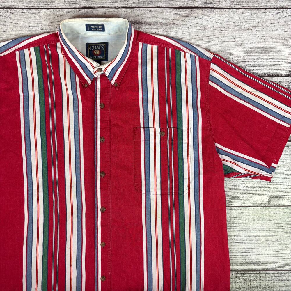Vintage 1990s Chaps Ralph Lauren Multicolor Button Up Shirt
